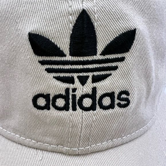 ADIDAS 100% COTTON KHAKI HAT/CAP, WITH BLACK LOGO EMBROIDERED, ADJ STRAP UNISEX - Picture 5 of 15